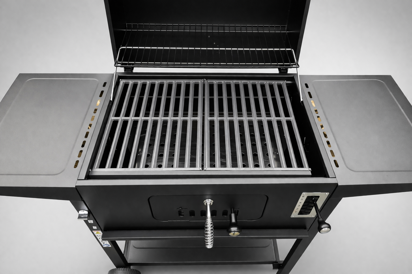 Parrilla BBQ de carbón con termómetro + control de aire