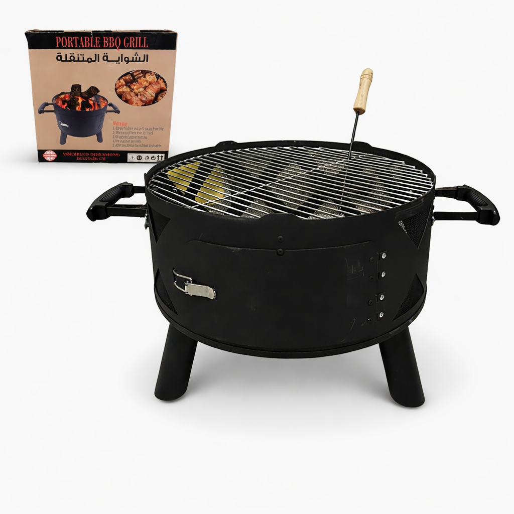 Parrilla a Carbón - Compacta y práctica