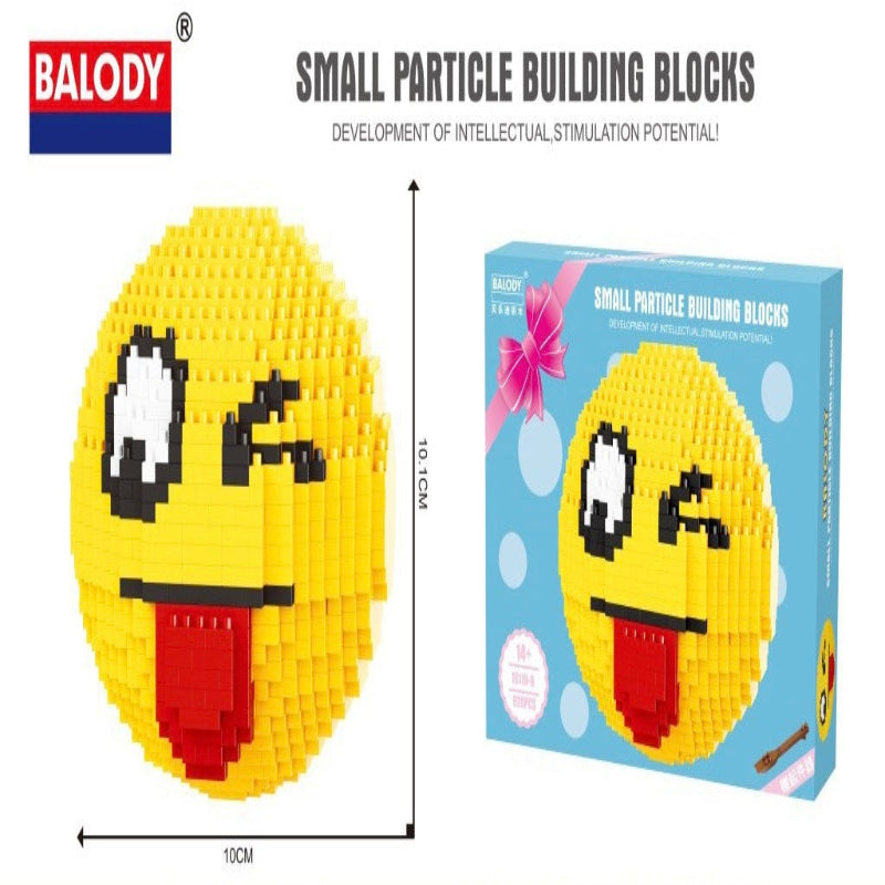 Bloques tipo Lego Emoji Lengua Afuera